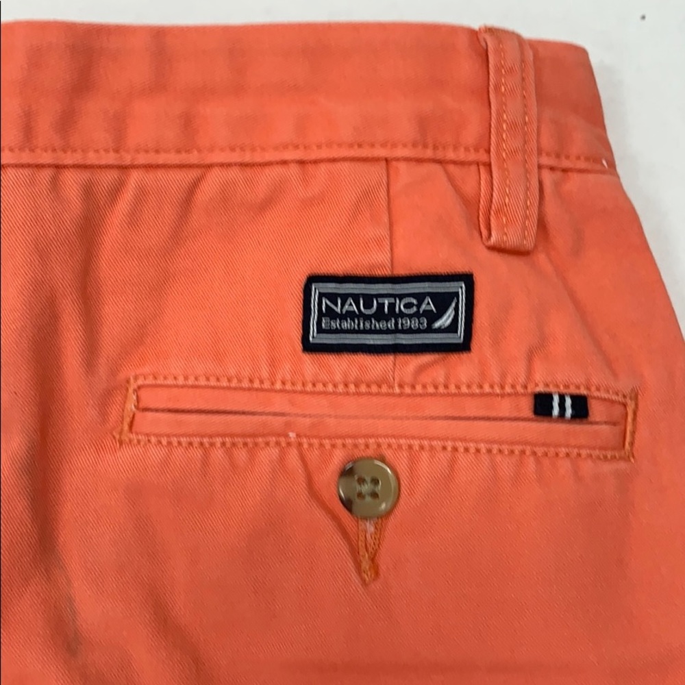 Nautica Classic Orange Cotton Shorts - Picture 3 of 5